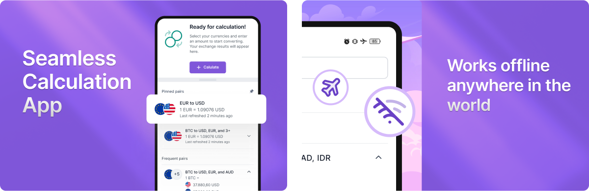 Easy to use currency exchange calculator